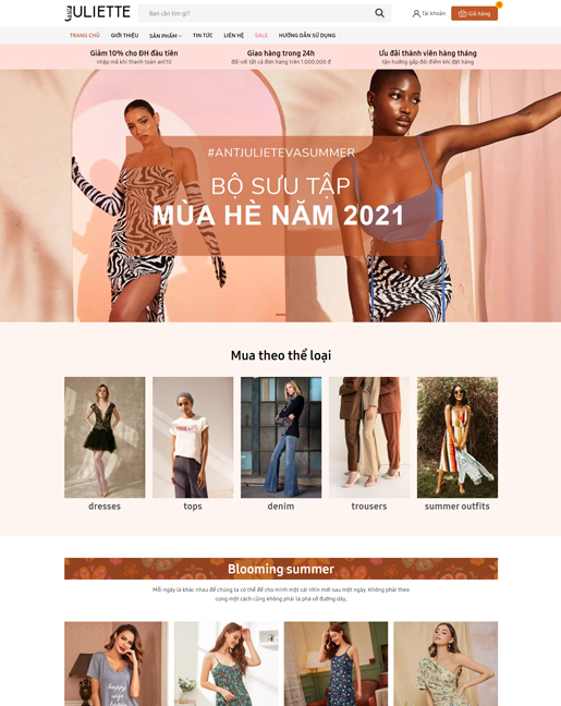 Mẫu website thời trang